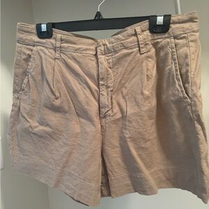 Frank & Eileen Women's Tan linen Shorts